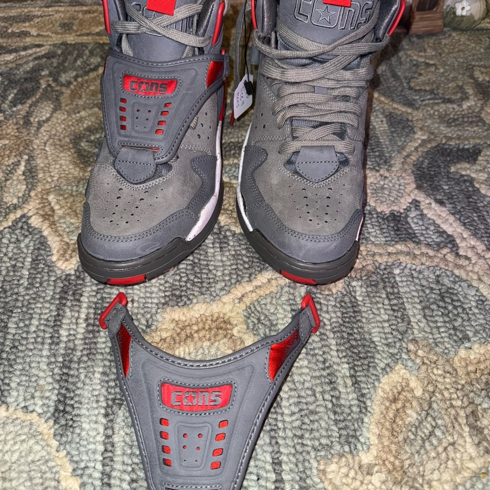 Converse mens High-Top Sneakers - Gray and Red (Brand New) - Picture 10 of 10